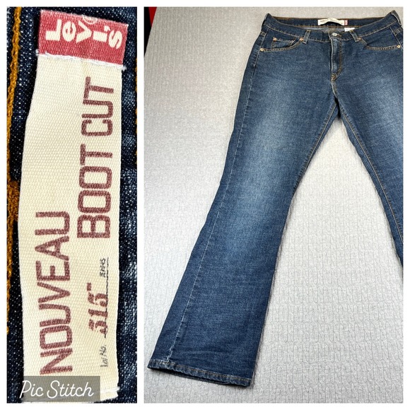Levis 515 Nouveau BootCut Dress Jeans Womens 12M 33X32 mid rise medium Wash - Picture 1 of 11
